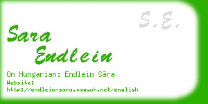 sara endlein business card