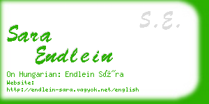 sara endlein business card